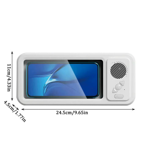 AquaVibe™ Waterproof Phone Case Speaker (Steamy White)